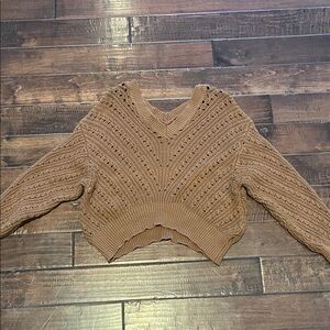 Brown Knit Women's Sweater